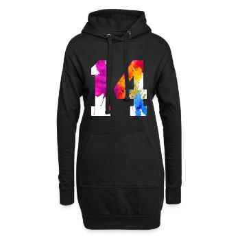 NUMMER 14 JAHRE ALT 14. GEBURTSTAG - Hoodie-Kleid - Schwarz - Vorne