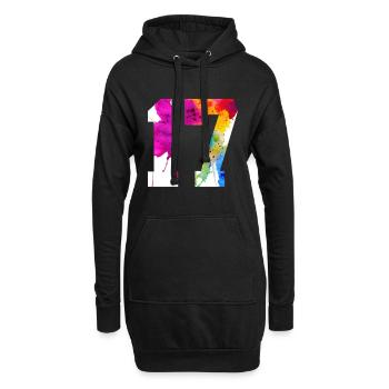 NUMMER 17 JAHRE ALT 17. GEBURTSTAG - Hoodie-Kleid - Schwarz - Vorne