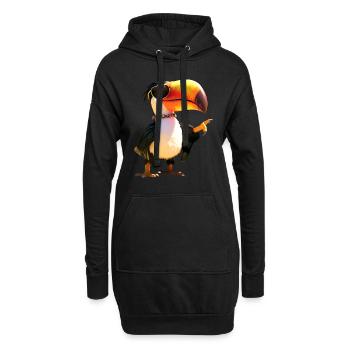 Tukan Regenwald Südamerika Tukane Riesentukan - Hoodie-Kleid - Schwarz - Vorne