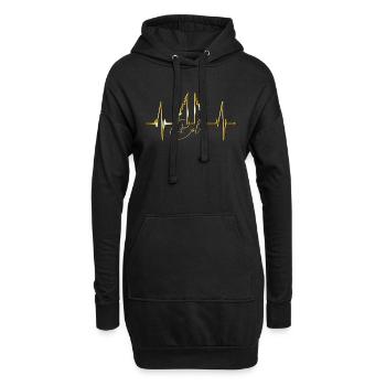 Bali Heartbeat Heaven’s Gate Indonésie Love Bali - Sweat-shirt à capuche long Femme - noir - Devant