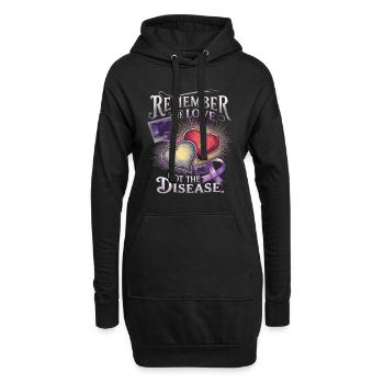 Alzheimer Bewusstsein Lila Band - Hoodie-Kleid - Schwarz - Vorne