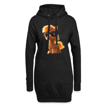 Pony Reitpony Fohlen Reiterin Ponys Reiten Ponyhof - Hoodie-Kleid - Schwarz - Vorne