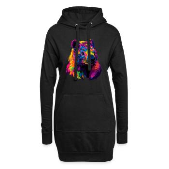 Wombat Australien Beuteltier Süßer Wombat - Hoodie-Kleid - Schwarz - Vorne