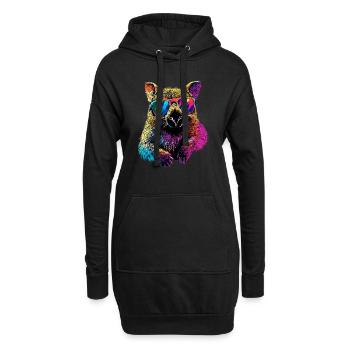Wombat Australien Beuteltier Süßer Wombat - Hoodie-Kleid - Schwarz - Vorne
