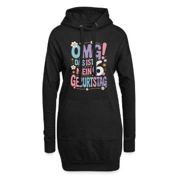 6. Geburtstag Mädchen Das Ist Mein 6. Geburtstag - Hoodie-Kleid - Schwarz - Vorne