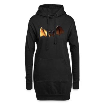 Fledermaus Flughund Vampir Bat Süße Fledemäuse - Hoodie-Kleid - Schwarz - Vorne