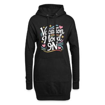 Vacation Mood On Sommer Festival Reise Club Urlaub - Hoodie-Kleid - Schwarz - Vorne