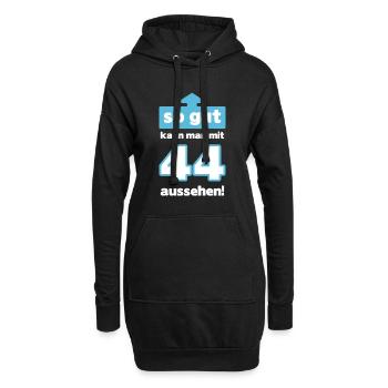 44 Geburtstag Mann Frau Lustig 44 Jahre - Hoodie-Kleid - Schwarz - Vorne