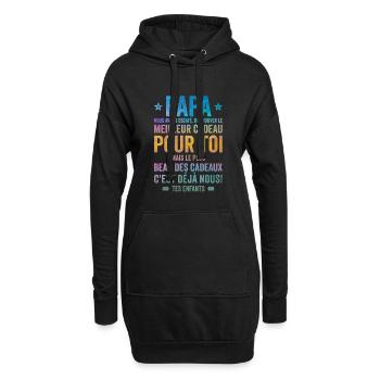 Papa Meilleur Cadeau C'est Nous Enfants - Sweat-shirt à capuche long Femme - noir - Devant