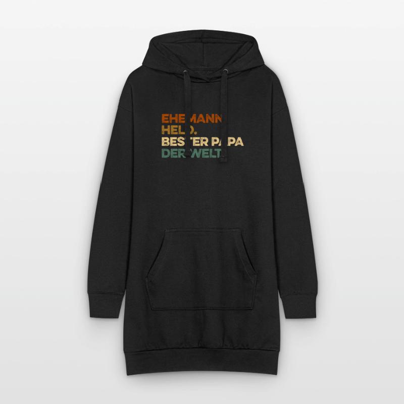 Held Bester Papa Mann Der Welt Held Bester Ehemann Hoodie-Kleid