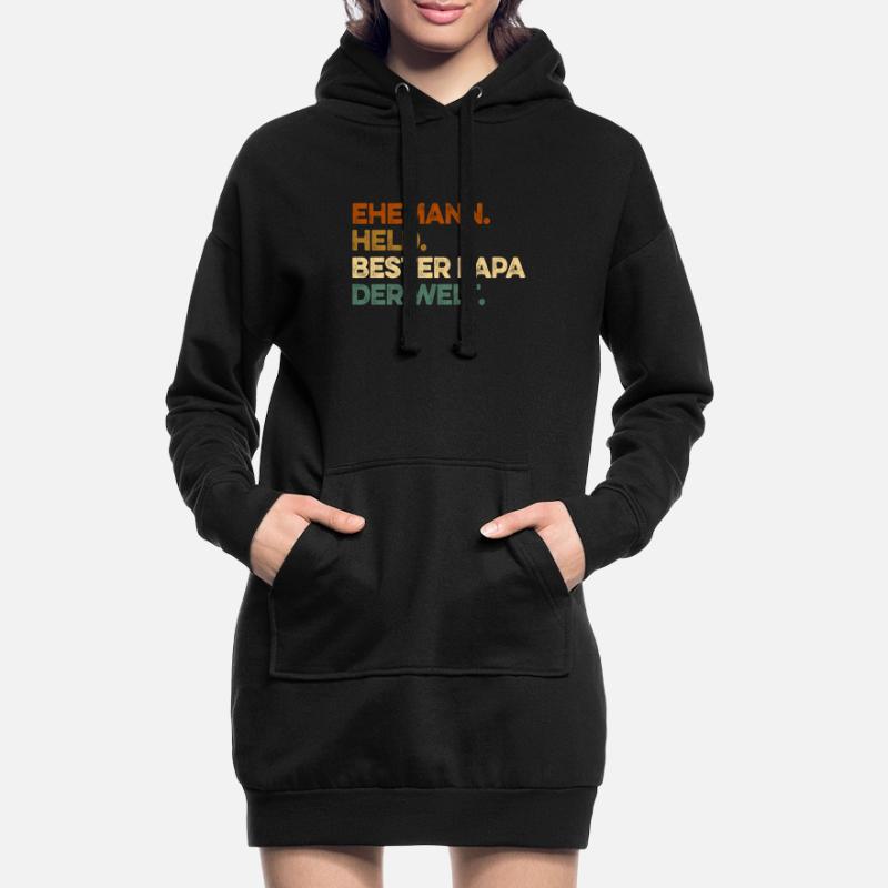 Held Bester Papa Mann Der Welt Held Bester Ehemann Hoodie-Kleid