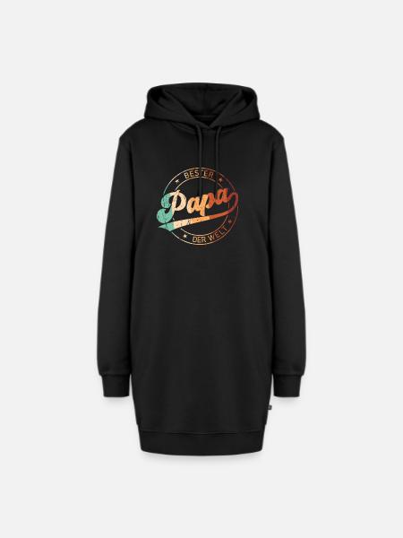 Bester Papa Der Welt Geschenk Superheld Vatertag - Hoodie-Kleid - Schwarz
