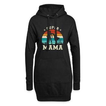Super Mama Beste Mama Der Welt Muttertag - Hoodie-Kleid - Schwarz - Vorne
