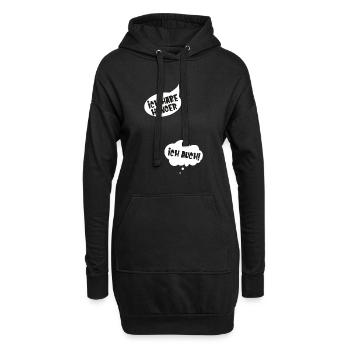 Ich habe Hunger Schwangerschaft verkünden - Hoodie-Kleid - Schwarz - Vorne