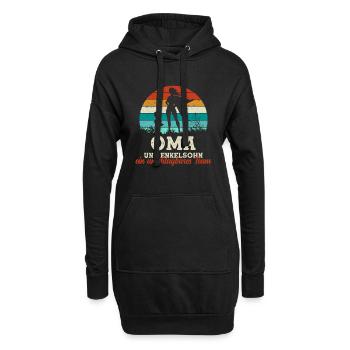 Team Oma Enkelsohn Muttertag Super Oma - Hoodie-Kleid - Schwarz - Vorne