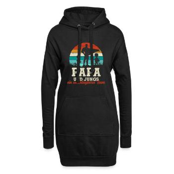 Team Super Papa und Jungs Söhne Vatertag Geschenk - Hoodie-Kleid - Schwarz - Vorne