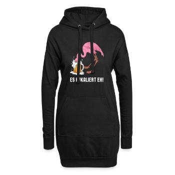 Costume de flamant rose de carnaval de festival de carnaval - Sweat-shirt à capuche long Femme - noir - Devant