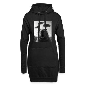 Costume de capybara graphique drôle capybara - Sweat-shirt à capuche long Femme - noir - Devant