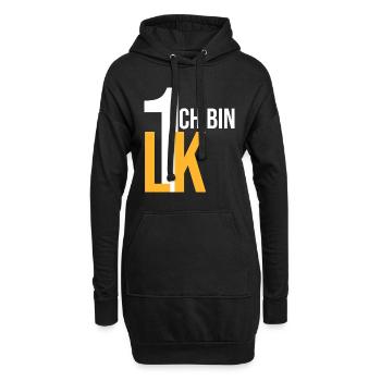 ich bin LK 1 - Hoodie-Kleid - Schwarz - Vorne