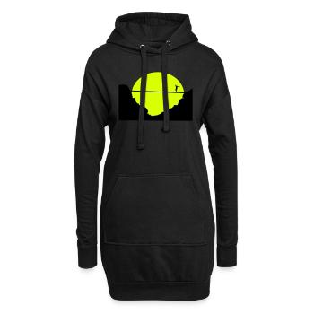 Slackline, Highline, slacklining - Hoodie-Kleid - Schwarz - Vorne