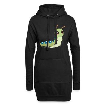 chenille - Sweat-shirt à capuche long Femme - noir - Devant