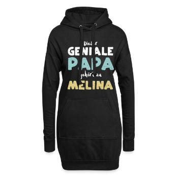 Dieser Geniale Papa Gehört Zu Me... - Hoodie-Kleid - Schwarz - Vorne