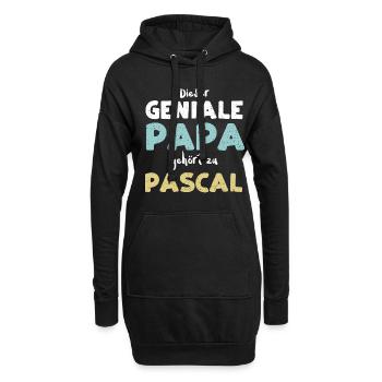 Dieser Geniale Papa Gehört Zu Pa... - Hoodie-Kleid - Schwarz - Vorne
