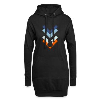 basse - Sweat-shirt à capuche long Femme - noir - Devant