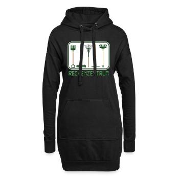 garten kleingarten biobauer rechenzentrum gärtner - Hoodie-Kleid - Schwarz - Vorne