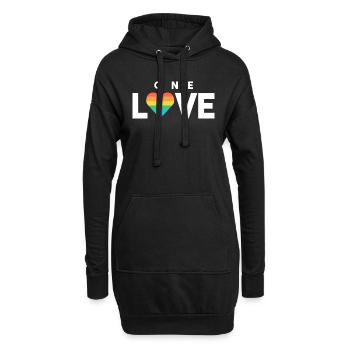 LGBTQ Un amour - Sweat-shirt à capuche long Femme - noir - Devant