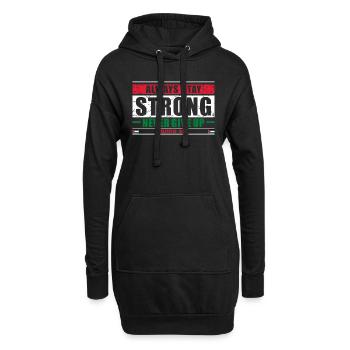Always Stay Strong - Hoodie-Kleid - Schwarz - Vorne