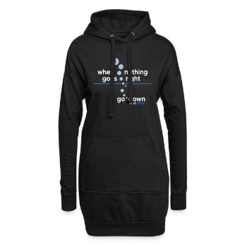 Taucher Oxygen Apnoe Tauchen Tauchzeit - Hoodie-Kleid - Schwarz - Vorne