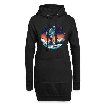 Snowboard ou ski puis après-ski - Sweat-shirt à capuche long Femme - noir - Devant