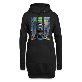 Blue Staffordshire Bull Terrier Halloween - Sweat-shirt à capuche long Femme - noir - Devant
