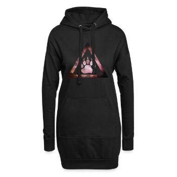 Galaxy Bear Triangle - Sweat-shirt à capuche long Femme - noir - Devant