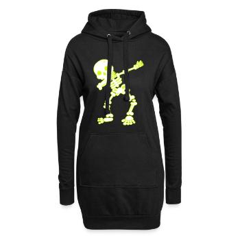 Halloween Dab Dance Skelett I Dabbender Geist - Hoodie-Kleid - Schwarz - Vorne