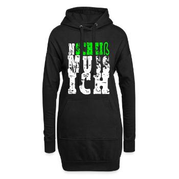 Ein Scheiß muss ich - Hoodie-Kleid - Schwarz - Vorne