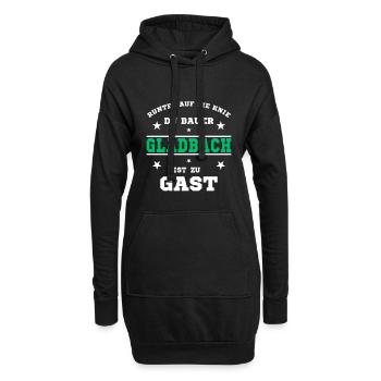 Fussball Fan Gladbacher Stadion - Hoodie-Kleid - Schwarz - Vorne