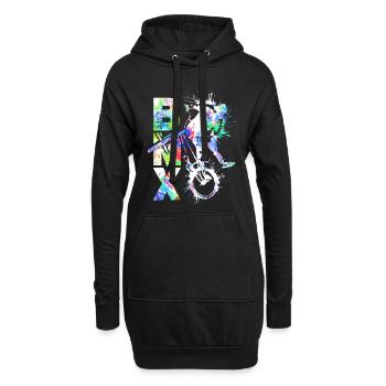 Vélo Bmx coloré - Bmx Rider - Bmx coloré - Sweat-shirt à capuche long Femme - noir - Devant