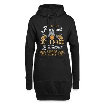 Je ne suis pas parfait, mais - Sweat-shirt à capuche long Femme - noir - Devant