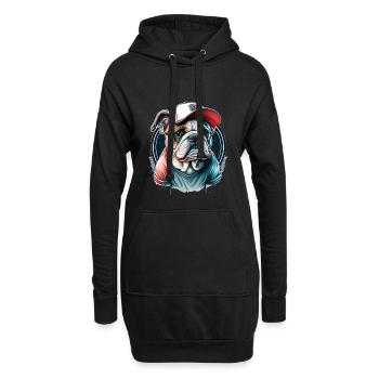 Bulldog - Sweat-shirt à capuche long Femme - noir - Devant