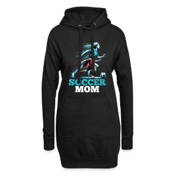 Soccer Mom Fußball Geschenk - Hoodie-Kleid - Schwarz - Vorne
