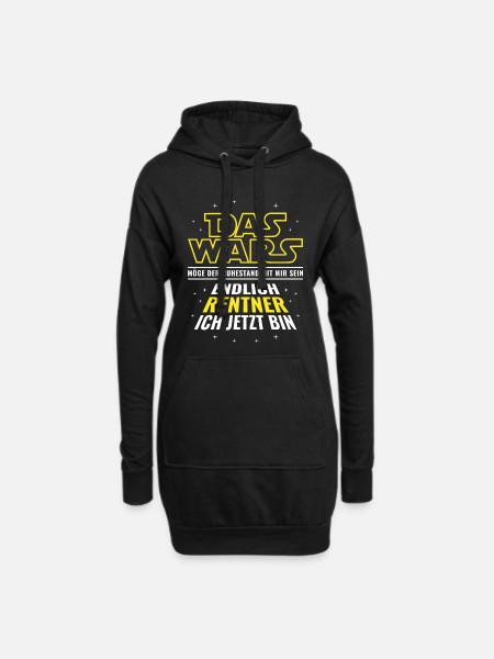 Rente Das wars - Endlich Rentner ich jetzt bin - Hoodie-Kleid - Schwarz