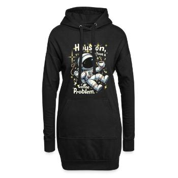 Café, café - drôle de dicton - Sweat-shirt à capuche long Femme - noir - Devant