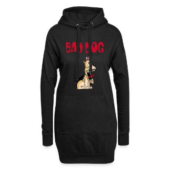 Wütender kleiner Hund - Hoodie-Kleid - Schwarz - Vorne