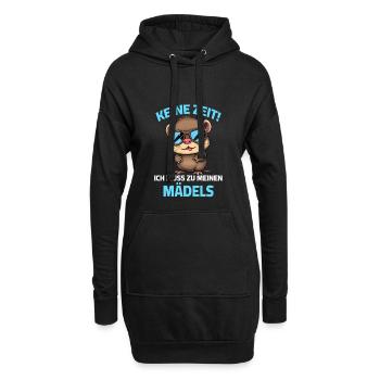 No time, I have to go to my girls - Otter - Hoodie Dress - black - Front