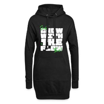 Grow with the Flow - Hoodie-Kleid - Schwarz - Vorne