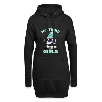 Guppy Fisch Aquarium Aquarianer Zierfisch Zucht  - Hoodie-Kleid - Schwarz - Vorne