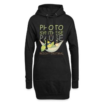 Pause, café, soleil, ça suffit ! - Sweat-shirt à capuche long Femme - noir - Devant