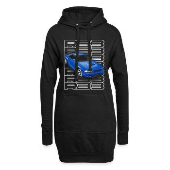 Voiture JDM R33 - Sweat-shirt à capuche long Femme - noir - Devant